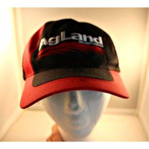 Red and Black Agland Advertising Baseball Hat Cap